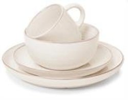 Jamie Oliver 16PC Stoneware Dinner Set - 4 X Dinner Plates 4 X Side Plates 4 X Cereal Bowls 4 X Mugs Retail Box