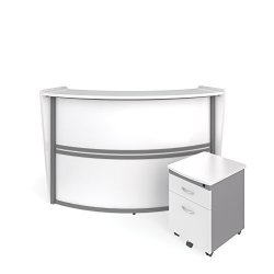 Deals On Ofm Marque Series Single Unit Curved Reception Station