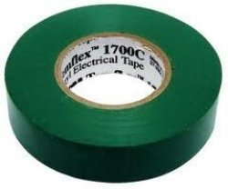 3M Temflex 1700C Vinyl General Use Electrical Tape 0 To 180 Degree C 1000 Mv Dielectric Strength 66' Length X 3 4" Width Green