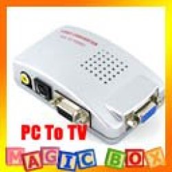 High Resolution Pc Vga To Tv Videoav Adapter Converter Video Switch Box