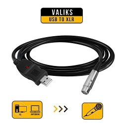 Valinks USB Male To 3PIN Xlr Female MIC Microphone Converter Cable Studio Audio Cable Connector Cords Adapter For Microphones Or Instruments Recording Karaoke Singing