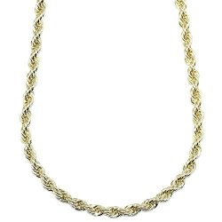 Mega Jewellery Gold Plated Hip Hop Rope Chain Dookie Chain 6MM X 24" Filled - Best Quality