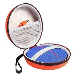 Luckynv Travel Protective Cases For Logitech Ue Roll 1 2 Wireless Bluetooth Speakers Extra Space For Cables Storage Zipper Bags Orange