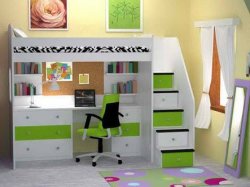 Loft Bunk Bed 2 - Single With Play Area