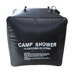 Funtalker 40LITER 10GALLON Solar Shower Bag Outdoor Camping Hiking Camp Shower Portable Light Weight