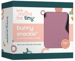 Bunny Snackie Silicone Snack Box For Kids - Dusty Rose