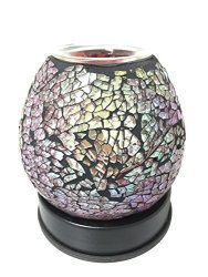 Aurora PMW179 Crackle Glass Touch Oil Warmer
