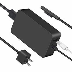 Surface Pro Charger For Surface Pro 3 & 4 & 5 65W Power Supply For Microsoft Windows Surface Book 2 Pro 3 Pro 4 Surface Go Surface Laptop With USB Charging Port