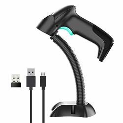 Nadamoo Wireless 2D Barcode Scanner USB Cordless Bar Code Reader With Hands-free Stand Capture 1D 2D Qr PDF417 Barcodes From Paper And Screen With