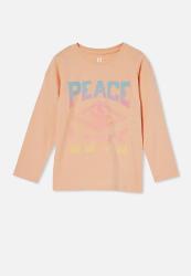 Cotton On Penelope Long Sleeve Tee - Peachy peace Love