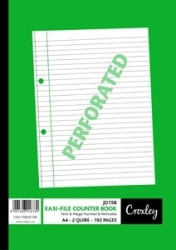 Croxley JD158 2-QUIRE 192 Page A4 F&m Easi File Counter Book 5 Pack