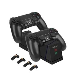 PS4 Controller Charger Dual PS4 Modded Controller Charging Station For Sony Playstation 4 PS4 PS4 Slim PS4 Pro Charging Dock Stand Station With Ic-chip Protection