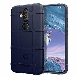 Lixiongbao Case For Nokia X71 Case Nokia 6.2 Case Rugged Shield Grid Texture 360 Full Body Cover Protection Shock Absorption Premium Hybrid Rubber Defender