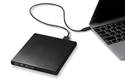 Aprime Usb-c To Mini-b Metallic External Cd DVD Rw Superdrive For Macbook 12 Retina Macbook Pro 13 15 With Touch Bar And New Imac Pro 2017 Black