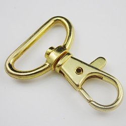 20 Pcs Metal Swivel Clips Snap Hook Lobster Clasp Buckles For 1" 25MM Ribbons Leather Craft Straps Belts 20 Pcs Gold