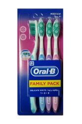 - Family Pack Of 4 Toothbrushes - Delicate White