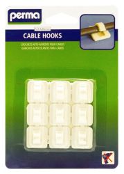 Adhesive Cable Hooks X 9