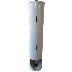 TR5N Toilet Roll Holder - Lockable 1MM Steel White Vandal Proof