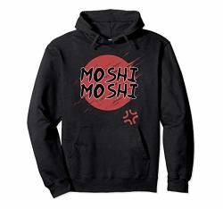 Moshi Moshi ? Hello Funny Japanese Anime Pullover Hoodie