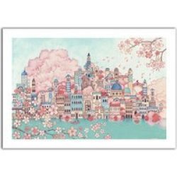 Showpiece Jigsaw Puzzle - Blue City In The Spring By Nishimura 600 Pieces