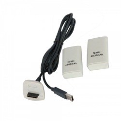 Rechargeable Battery Pack Kit+ USB Cable Charging Charger Backup For Microsoft Xbox 360 Wireless Controller