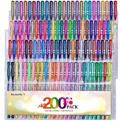 Reaeon 200 Gel Pens Coloring Set 100 Gel Pen Plus Refills For Adults  Coloring Books Drawing Painting Writing Prices, Shop Deals Online