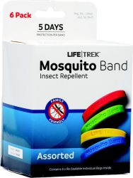 Deet Free Mosquito Repellent Adult Wrist Band Plain 6 Pack