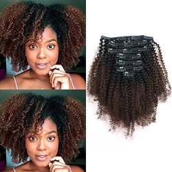 Sassina Remi Human Hair Wefts Afro Curly Clip On Extensions For