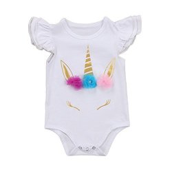 Butterfly Iron Cute Toddler Baby Girls Rompers Jumpsuits Summer Ruffled Newborn Infant Bodysuits