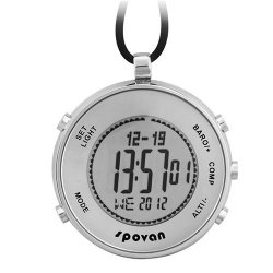 Spovan White Multifunctional Outdoor Sport Pocket Watch With Altimeter barometer thermometer weather Forecast stopwatch compass