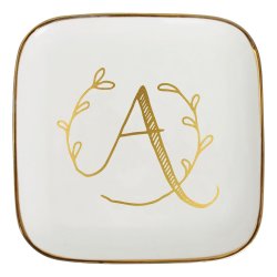 Trinket Jewelry Plate - Letter A