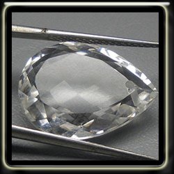 4.81ct Faceted Crystal Quartz Pear Shape Fantastic Loose Gemstone