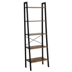 Industrial Rustic 5 Tier Ladder Shelves