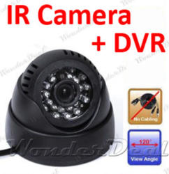 Night Vision Ir Dome Color Security Camera Digital Video Recorder Dvr -no Wiring Simple Installaion