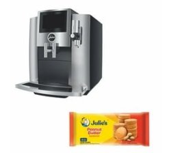 Jura S8 Automatic Bean To Cup Coffee Machine + Julie's Peanut Butter Biscuits 120G Combo