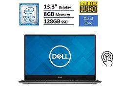 Dell XPS 13 9360 Laptop 13.3 Infinityedge Touchscreen Fhd 1920X1080 Intel 8TH Gen Quad-core I5-8250U 128GB M.2 SSD 8GB RAM Backlit Keyboard Windows 10 - Silver