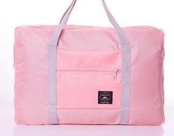 Foldable Travel Duffel Bag Coral Pink