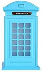 Casey Telephone Booth Shaped Multifunctional Portable 300ML USB Humidifier Air Purifier Mist Maker With LED Light For Home Office And Car-blue Retail Box No