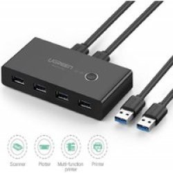UGreen USB3.0 2IN 4OUT Switch Box-black