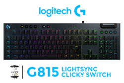 Logitech G815 Lightsync Rgb Mechanical Keyboard Clicky Switch