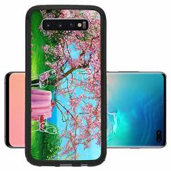 Liili Phone Case Designed For Galaxy S10 Plus Case Aluminum Backplate Bumper Snap Case Blossoming Plum In A Spring Garden Photo 874585
