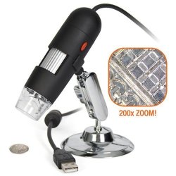 USB Digital Microscope - 400X Zoom 8 Super-bright Leds Video And Picture Capture - CTJM-K149-N1 Ju