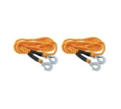 Heavy Duty Tow Rope With Towing Hooks - 14MM Diameter X 4 Meters Long - 2 Set