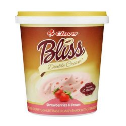 Clover Bliss Double Cream Strawberry & Cream Yoghurt 1KG