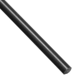 Acetal Copolymer Round Rod Opaque Black Standard Tolerance Astm D6100 7 16" Diameter 1' Length