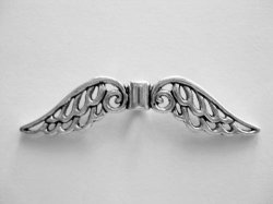 Angel Wing Spacer 50x12mm Antique Silver 1pcs