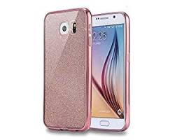 NWNK13 Samsung Galaxy S7 VII Electroplating silicone tpu soft Back Case Cover With Bling Rose Gold