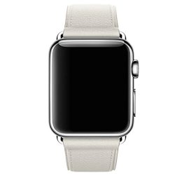 For For Apple Watch 42MM Sunfei Single Tour Genuine Leather Band Bracelet White