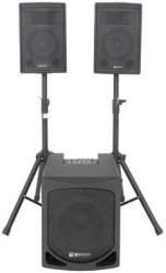 Qtx Ql1208ma 12in Sub + 2 X 8in Tops Active 2.1 Pa System