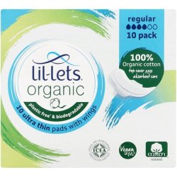 Lil-Lets Organic Pads Regular 10s